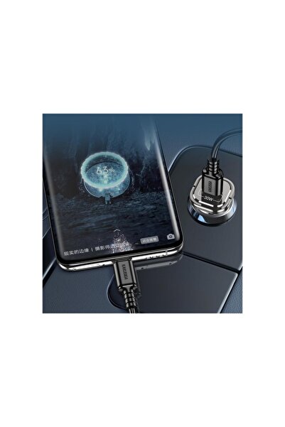 KAKU Încărcător auto (KSC-1190) + cablu USB-C, 1m, PD30W, 1xUSB-C, violet