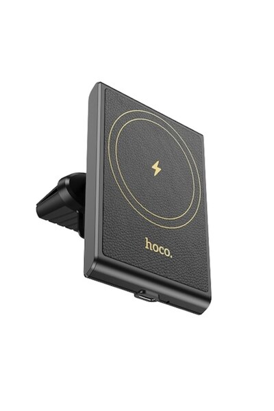 Hoco Suport Auto cu Incarcare Wireless, HW19, Compatibil MagSafe, 15W, Negru