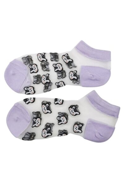 Doty Șosete de damă BunnyToes Doty®, design modern cu bumbac și imprimeu, măr...