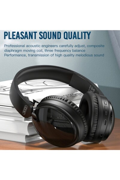 Xo Wireless Headphones XO-BE36 with Microphone, 16 Hours Battery Life, Bluetooth, Over-Ear, 300mAh, Bla
