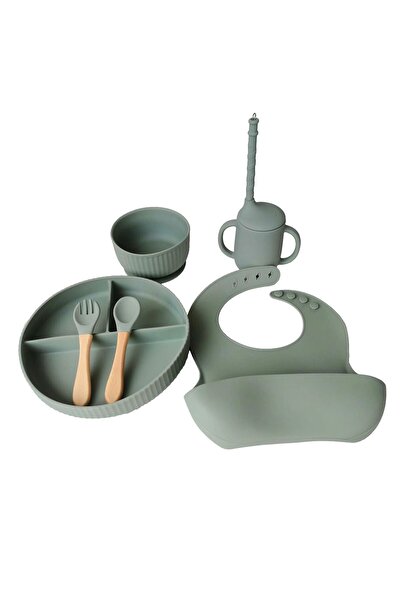 Denn Store Set hranire din silicon pentru copii – 6 piese, din silicon BPA free, 6+ luni, diversificare