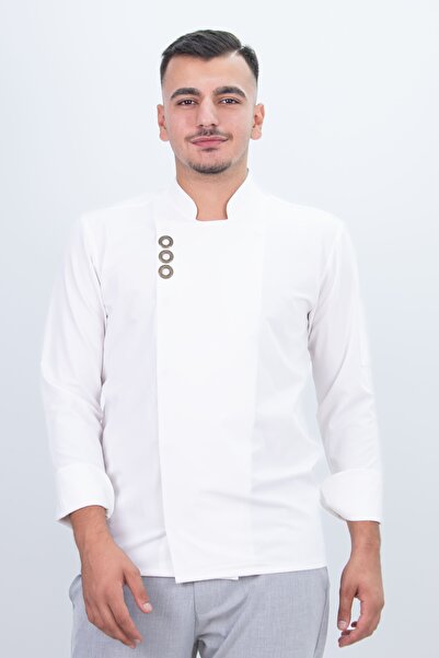 Das Uniform Kuş Gözü Şef Gömlek Aşçı Kıyafeti Chef Aşçı Forması
