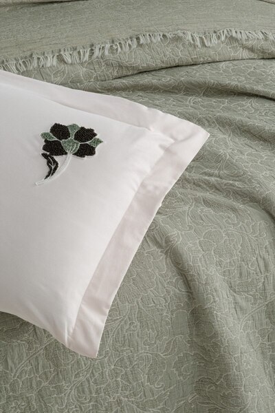 Sudemhome Κεντημένο κάλυμμα κρεβατιού μεγάλου μεγέθους