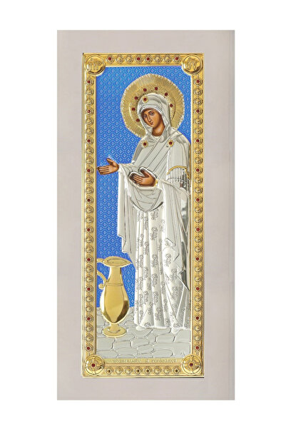 IcoaneDeArgint Icoana Sporul Casei Argint 11x23cm Bleu