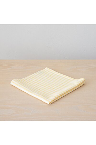 HOME ART ATELIER hand made Yıkanabilir Sarı Çizgili 3 lü Okul Beslenme Örtüsü