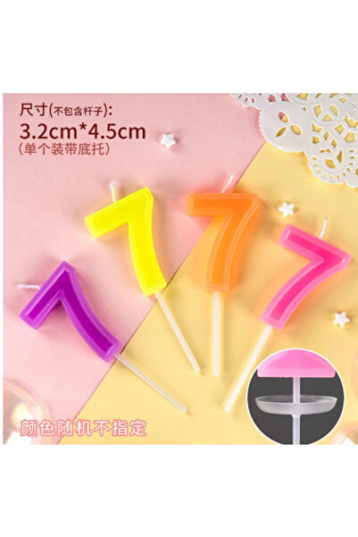 Flippy Lumanare Tort, cifra 7, Flippy, Culoare Random