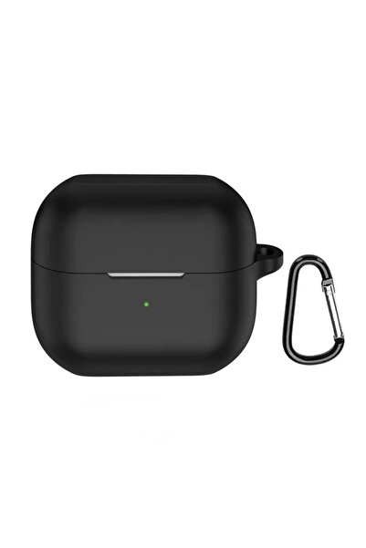 Gpack Samsung Galaxy Buds 3 Fe Uyumlu Kılıf Mat Kancalı Silikon SF13 Siyah