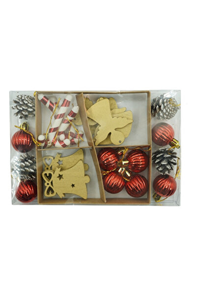 Toolsy Set de 24 ornamente de Crăciun, Flippy, tip glob, multicolore, din pol...