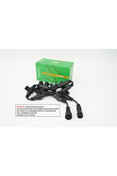 Flippy cable, 1 m IP65, Black wire