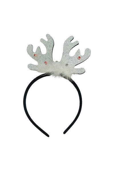 Flippy Bandă/cerc de Crăciun cu ren, negru cu gri metalizat, mărime standard,