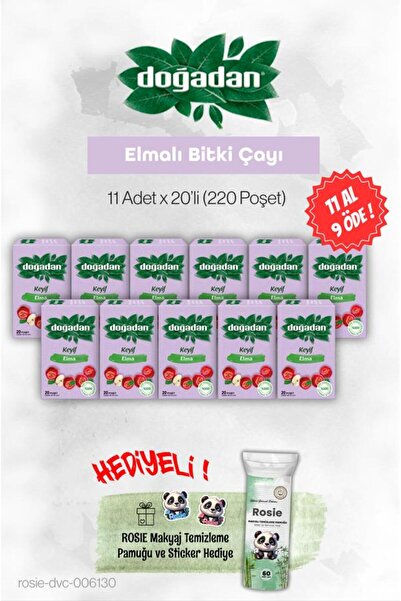 Doğadan شاي التفاح 20 عبوة، اشترِ 11 واحصل على 9 مجانًا، وروزي