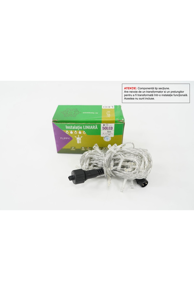 Flippy Secțiune de instalare de Crăciun tip liniar, 8 efecte luminoase, sârmă...