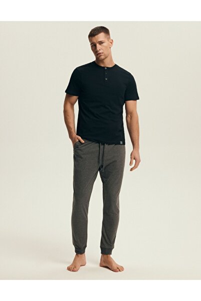Henderson Men's Classic Pajama Set T-Shirt & Joggers 100% Cotton Homewear Loungewear | Marc