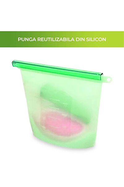 zioda smart essentials Silicone Food Storage Bag, Zioda Smart Essentials®, Graded, Reusable, Airtight Closure, 17x20cm, 10