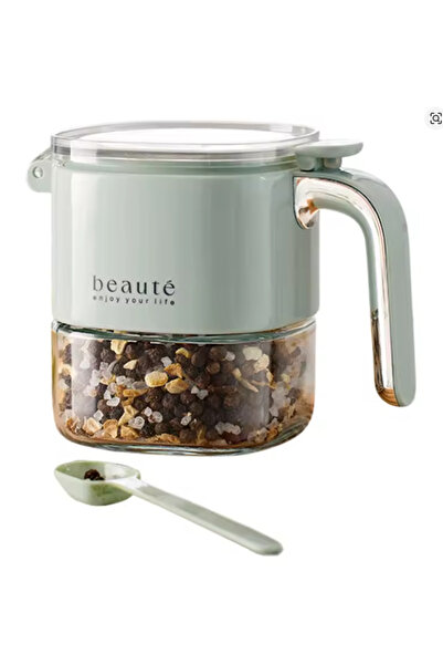 Hayveys Design Luxury Glass Storage Container with Lid and Spoon