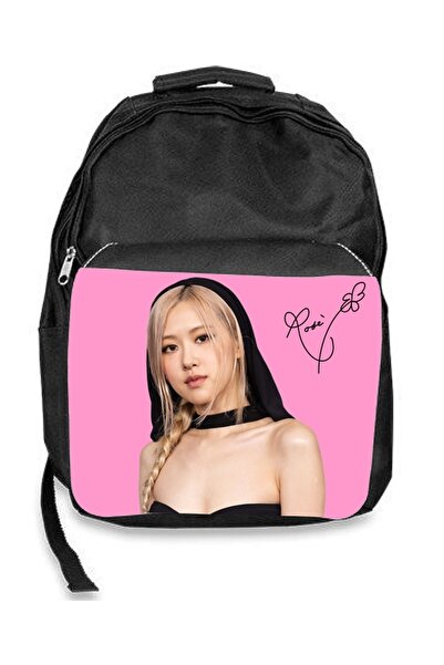 LITTLE DARKS ART Blackpink K-pop τσάντα πλάτης με τριαντάφυλλα