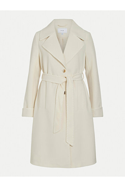 VILA Γυναικείο παλτό ελαφρύ εφαρμογής 14102689 Μπεζ
