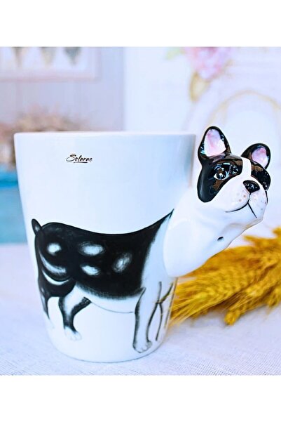 solarae Animal 3D Shape Hand Painted Ceramic Coffee Mugs w/ Printed Animal Ch...