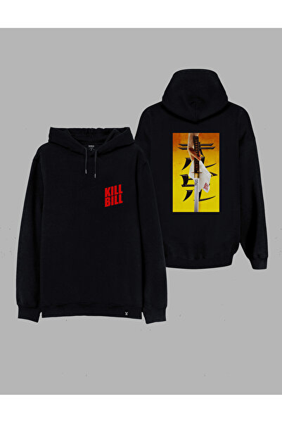 MODA Kill Bill Volume Печатно черно суитшърт с качулка