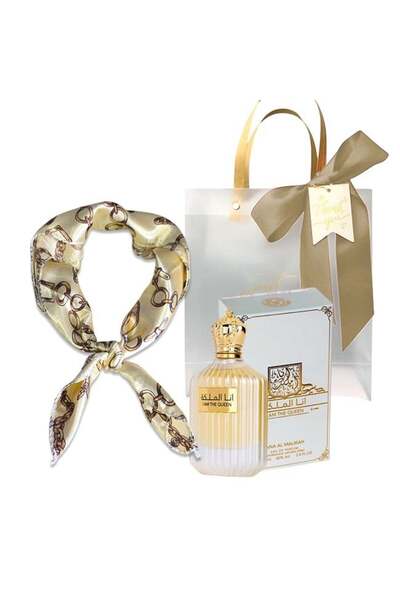 ARD AL ZAAFARAN Set cadou I am the Queen, Eau de Parfum, Femei, 100 ml + eșar...
