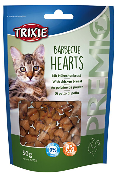 Trixie Recompense Pentru Pisici, Premio, Inimoare Barbecue Cu Pui, 50 g 42703