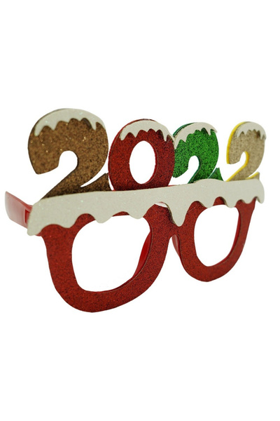 Toolsy Pahare pentru petrecerea de Revelion, 2022, roșii, din plastic și poliester, cu bile