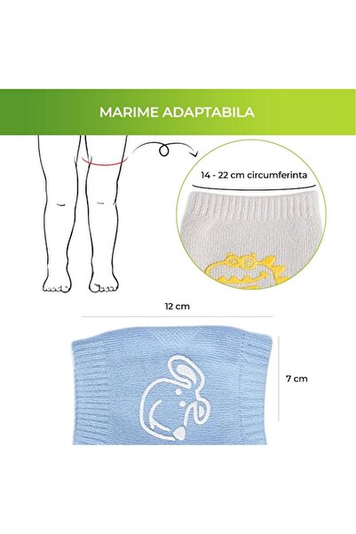 zioda smart essentials Set 3 pairs of anti-slip knee pads, Zioda Smart Essentials®, for babies and toddlers