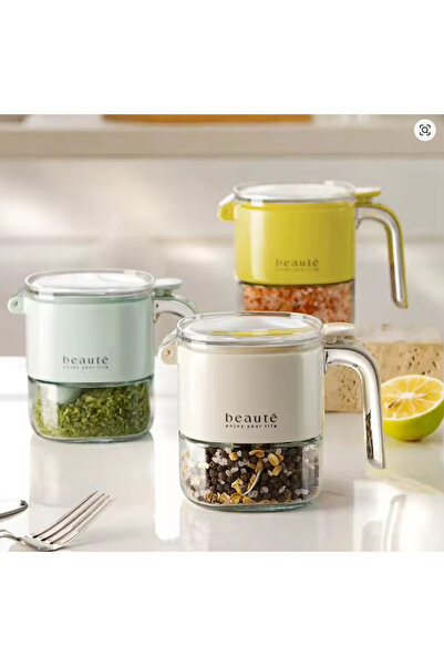 Hayveys Design Luxury Glass Storage Container with Lid and Spoon