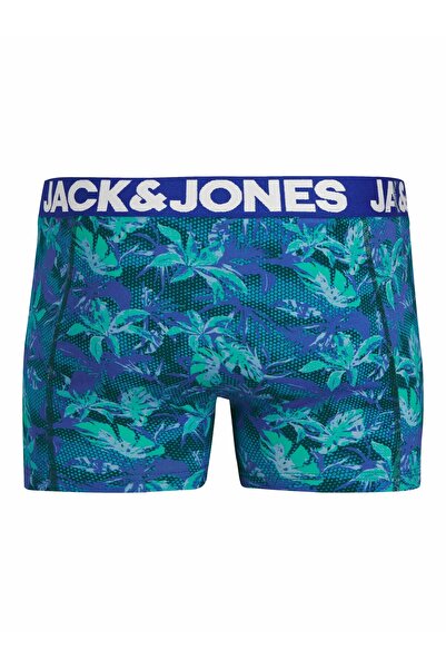 Jack & Jones Men's Navy Blue Jactropical Flower Trunks 3 Pack Boxer 12285155-Skycaptai