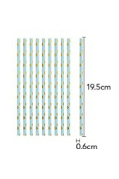 Flippy Set 10 paie carton, albastru/auriu