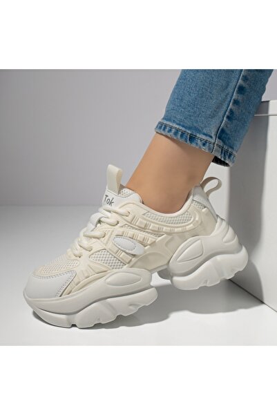 Modlet.ro Γυναικεία λευκά πάνινα παπούτσια MOD12223