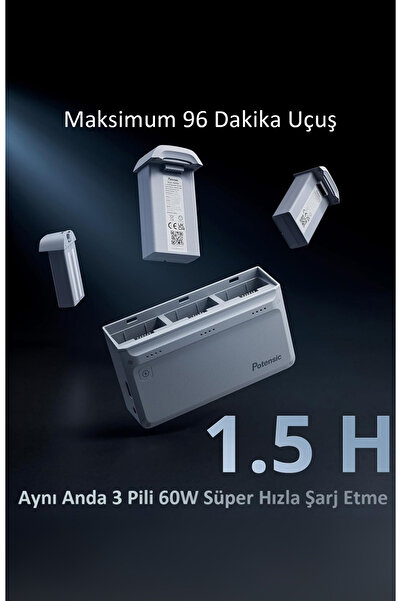 POTENSİC ATOM 3Eksenli Gimbal 4K/30FPS GPS, 96DK Uçuş, 6 KM, Görsel Takip Profesyonel Drone