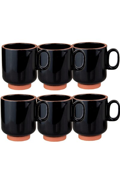 Culinaro Set 6 cani MUG portelan HELLA BLACK 400ml