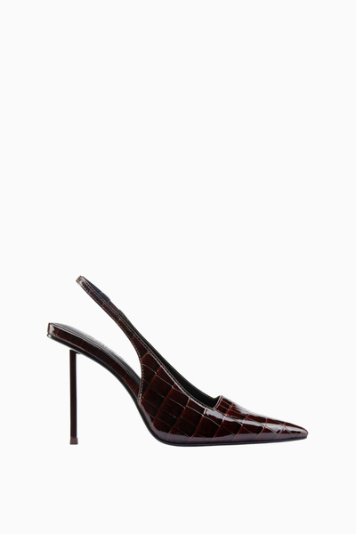 FEMME LA G63 120 Exotic Burgundy Vegan Leather, Slingback Stiletto