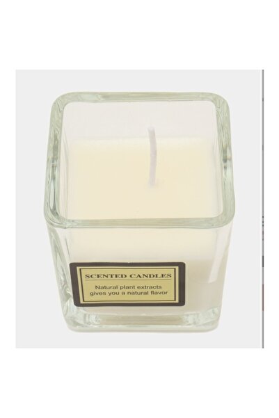 Flippy Scented Candle, Transparent Glass, Essential Oil, 4.8 x 5.4 x 5.5 cm, Jasmine, White