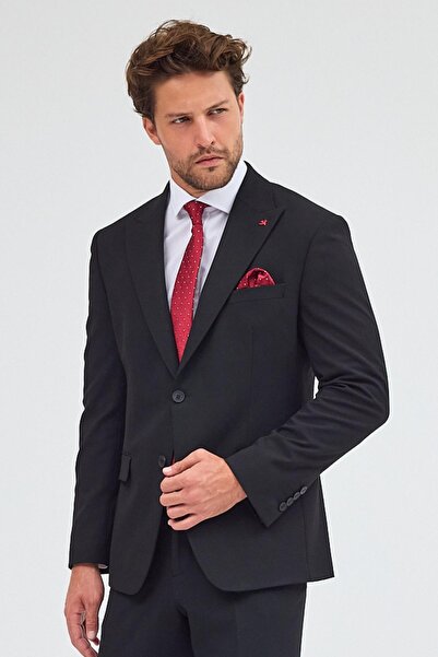 İmza Black Sword Collar Full Lining 6 Drop Slim Fit Suit 1001255162