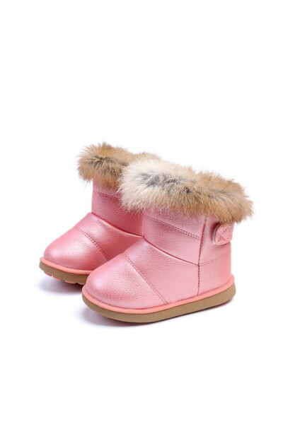 Bebelul Pearl pink boots with fur