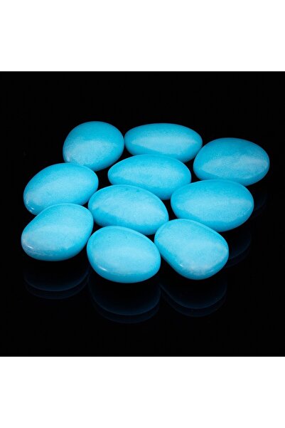 PROCART Phosphorescent pebbles glow aqua, diameter 4 cm, 10 pieces