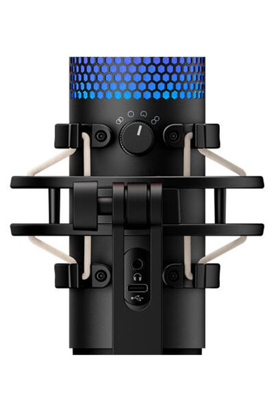 HyperX QuadCast S - USB RGB Condenser Microphone, for PC/PlayStation 5/PlayStation 4 and Mac Black