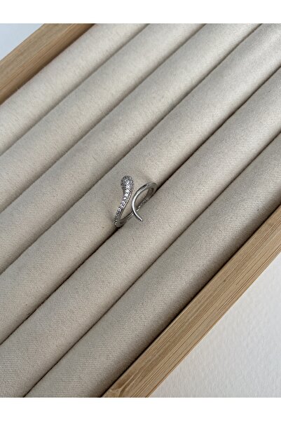 Pinery Jewels خاتم نسائي من Serçe Parmak Yılan بتصميم بسيط قابل للتعديل من ال...