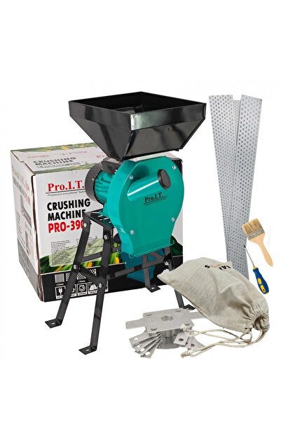 DDT Moara electrica cu suport din metal pentru cereale si stiuleti (2 in 1), DDT-PRO.I.T. Cuva Mare, mot