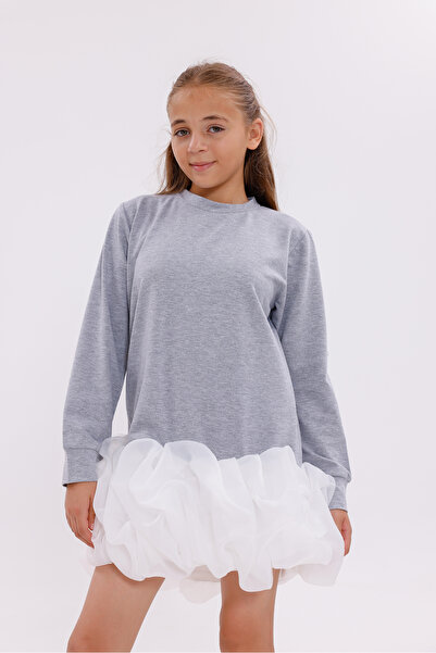 EYLÜL ELİF BUTİK Sports Tulle Detailed Girls Dress