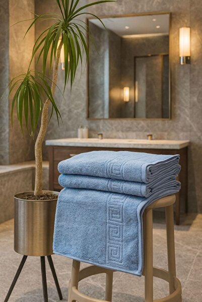 HORECA PAPATYA Set 3 prosoape Turcesti cu model grecesc