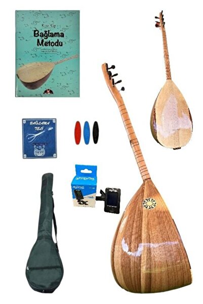 Sazhane Kısa Sap Başlangıç Düzeyi Bağlama Seti (Kılıf-Tel-Tezene-Metot-Tuner)
