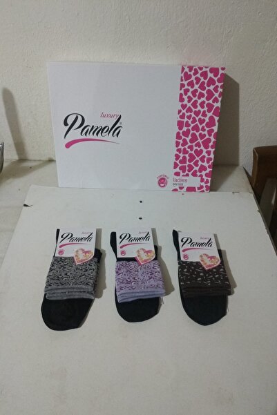 GÜZEL KAMAN Pamela Short Socks 3 Pieces Cotton Perfumed Durable Quality Beaut...