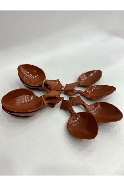 GÜRLEK TEKSTİL Kısa Saplı Oyun Kaşığı 4 Adet, Gösteri Düğün Kına Gecesi Halk ...