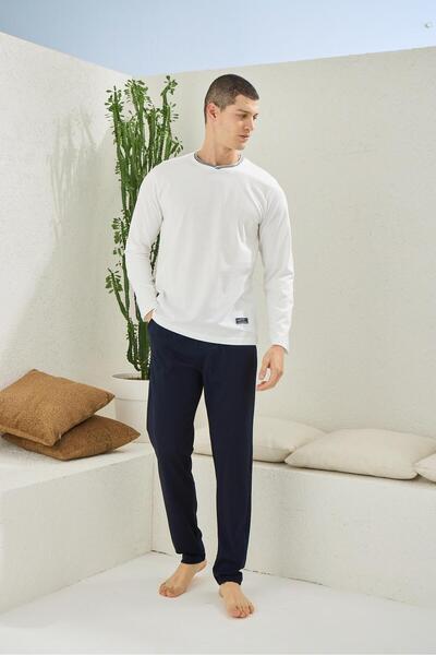 KLY PİJAMA Kly 5046 Men's Cotton Tracksuit Pajama Shorts Set 6-Piece Boxed Dowry Set