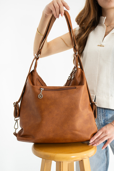 çantamgelsin MEGA POLO Lisbon Geantă de umăr/rucsac din piele pentru femei