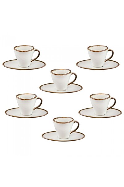 Culinaro Set pentru cafea 12 piese portelan Bailey, cesti 80ml cu farfurioare