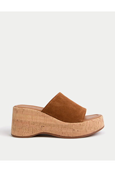 Marks & Spencer Süet, Platform Topuklu Terlik